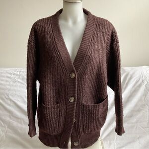 Steve Madden | ‘Rayna’ Brown Oversized Cardigan | L